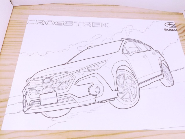 スバルの車ぬりえ