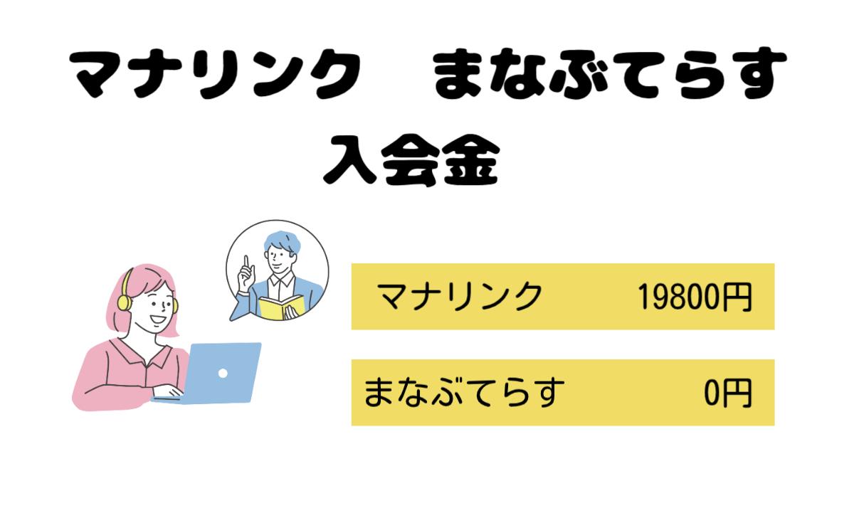 マナリンクとまなぶてらすの入会金