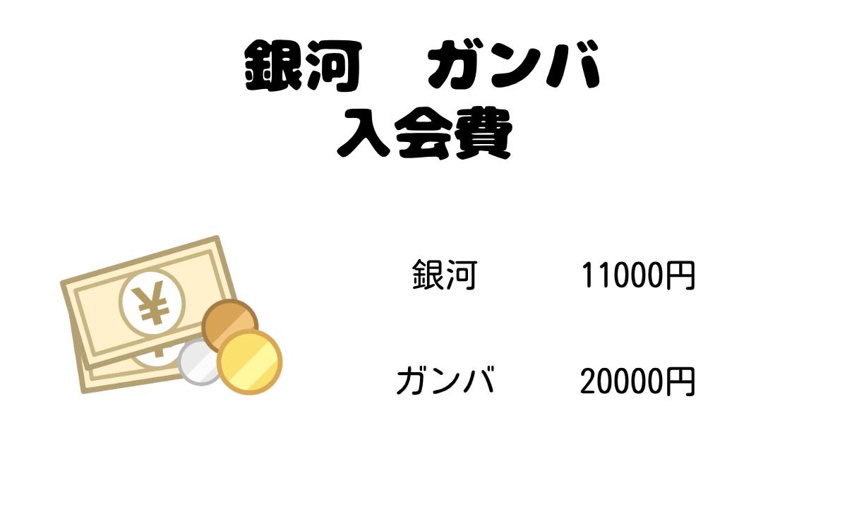 銀河ガンバ入会費