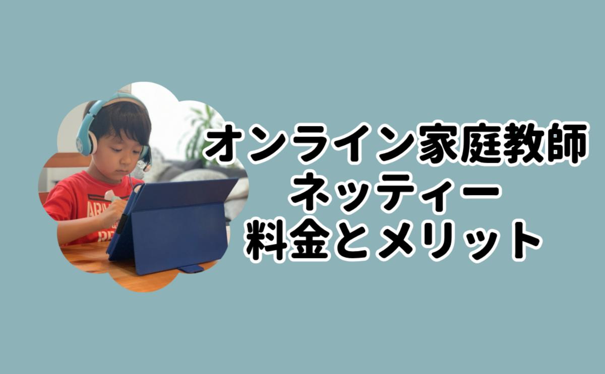 オンライン家庭教師ネッティー料金とメリット