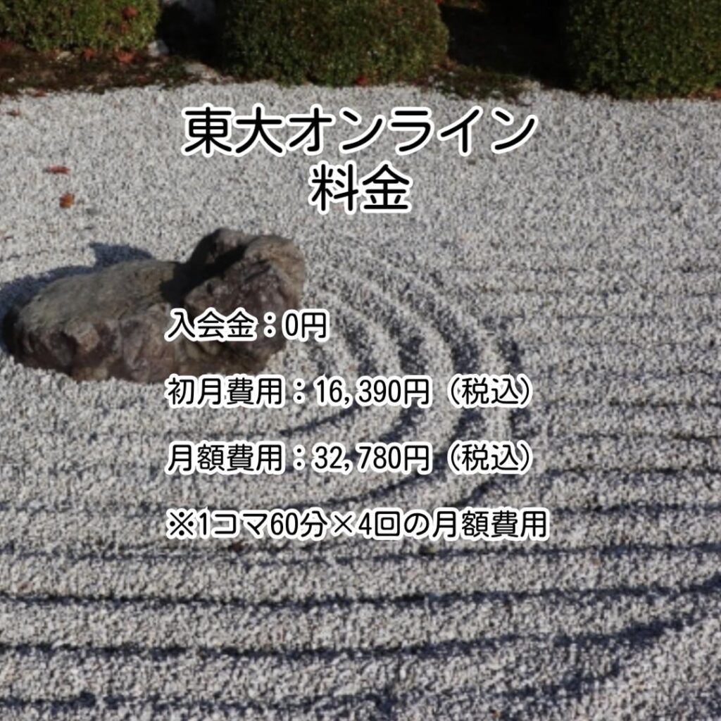 東大オンライン料金