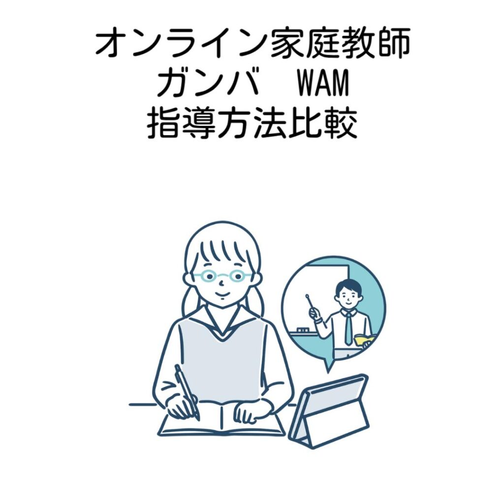 オンライン家庭教師ガンバWAM指導方法比較